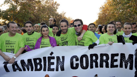 Roberto Leal, Antonio Rossi y Javier Alba en la 3&ordf; Carrera Ponle 