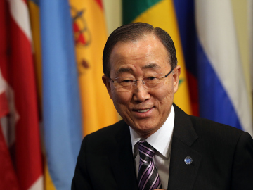 El secretario general de la ONU, Ban Ki-moon