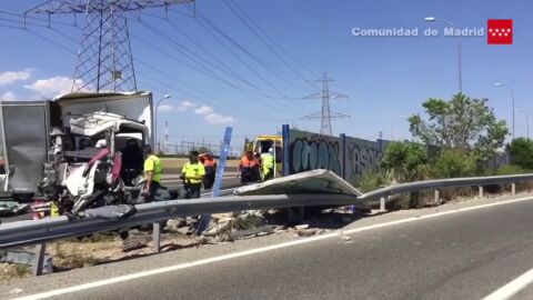 Dos heridos en un accidente en la A-1 a la altura de San Sebasti&aacute;n de los Reyes