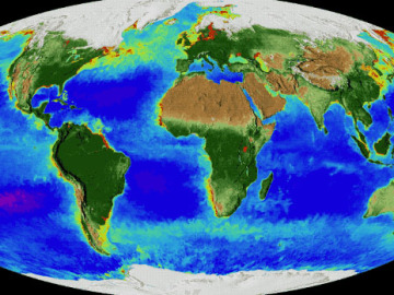 Mapa animado de la NASA