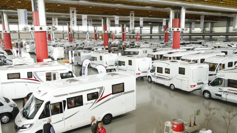 Imagen de archivo de autocaravanas en una edición de la feria Caravaning.