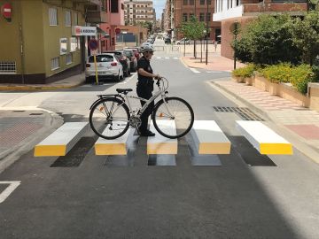 Primer paso de peatones en 3D en Espa&ntilde;a
