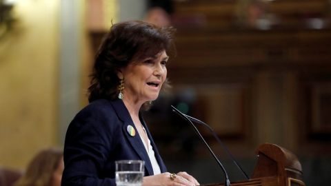 La vicepresidenta del Gobierno, Carmen Calvo La vicepresidenta del Gobierno, Carmen Calvo