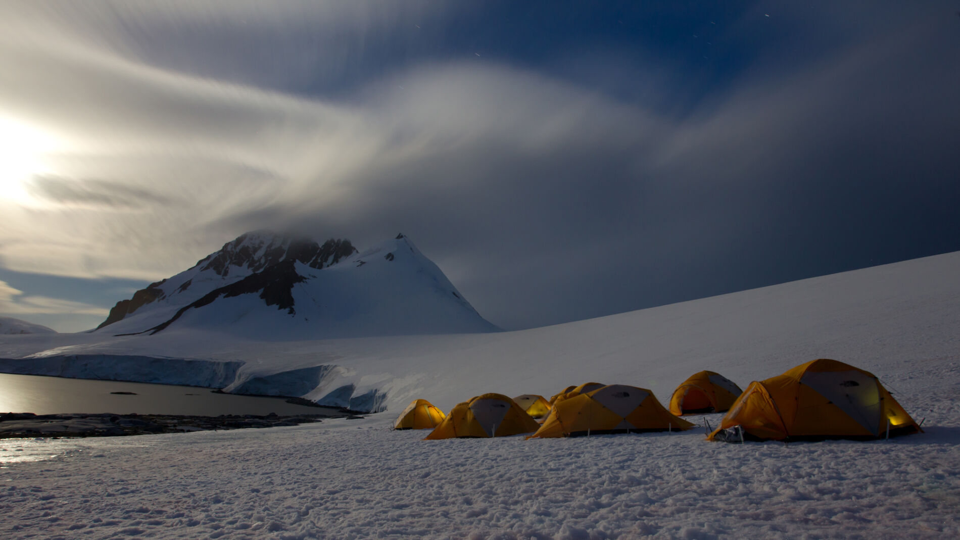Acampada en la Antártida