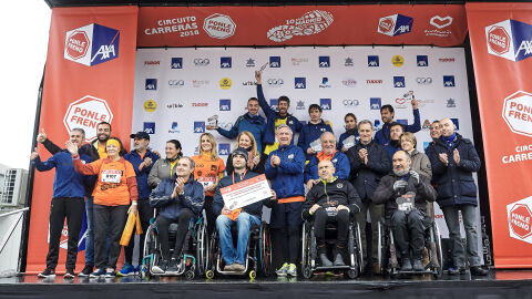Las asociaciones reciben la recaudación de la Carrera Ponle Freno de Madrid 2018