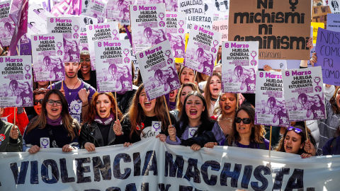 laSexta Noticias 20:00 (08-03-19) Seguimiento masivo de la huelga feminista del 8M en las calles de Espa&ntilde;a para reivindicar la igualdad