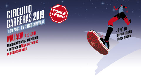 Cartel Ponle Freno Málaga Carrera Nocturna