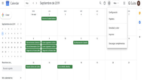 Pulsar sobre configuración es el primer paso para proteger tu calendario Pulsar sobre configuración es el primer paso para proteger tu calendario