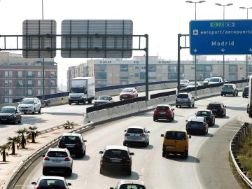 La A-3 a la salida de Valencia en la operaci&oacute;n retorno