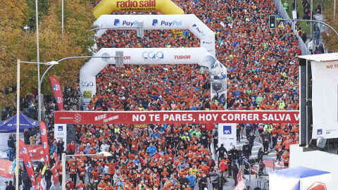 La marea naranja de la 11ª Carrera Ponle Freno de Madrid
