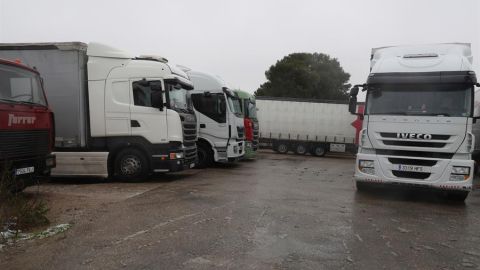 Camiones retenidos en Zaragoza 