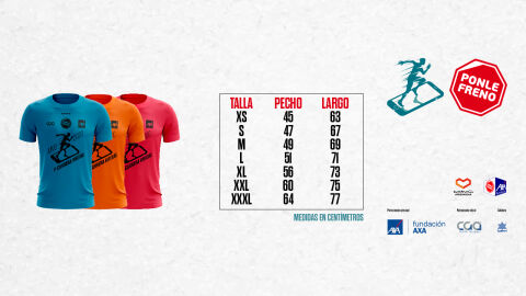 Elige el color de tu camiseta para la Ponle Freno Virtual
