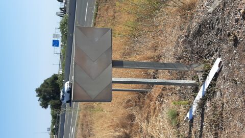 Carretera mal conservada