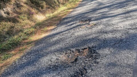 Carretera en mal estado