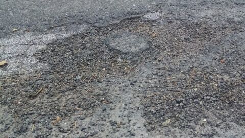 Carretera en mal estado