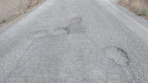 Carretera en mal estado