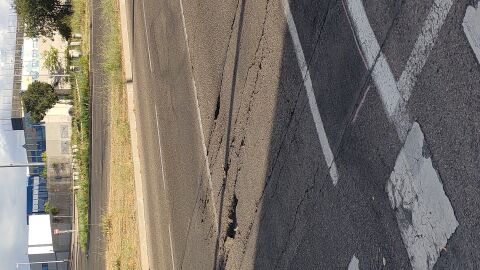 Carretera en mal estado