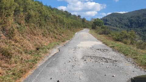 Carretera en mal estado