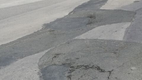 Carretera en mal estado