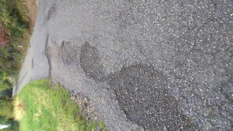 Carretera en mal estado