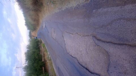 Socavones en carretera