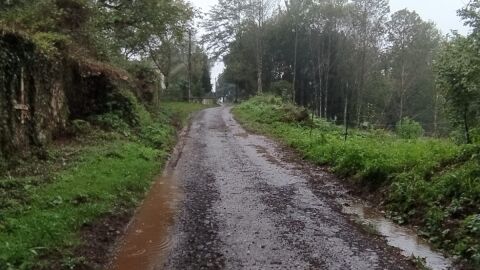 Carretera mal conservada