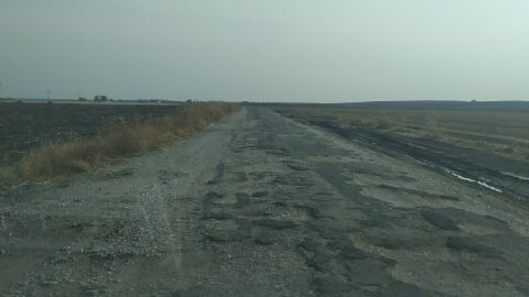 Carretera en mal estado