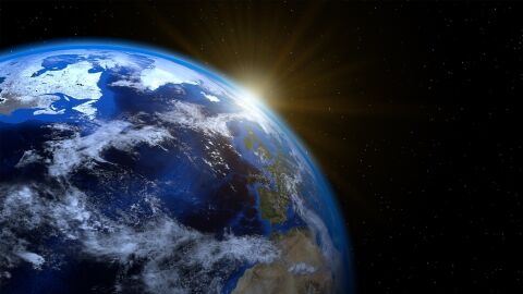 Imagen del oc&eacute;ano atl&aacute;ntico desde el espacio