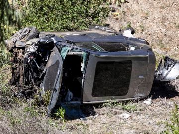 As&iacute; qued&oacute; el coche de Tiger Woods tras el accidente