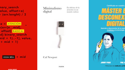 Portadas de los tres libros recomendados