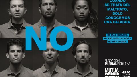 Los mejores tenistas reiteran el &ldquo;no&rdquo; a la violencia de g&eacute;nero en la campa&ntilde;a de la Fundaci&oacute;n Mutua 