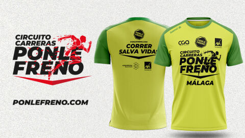 Así es la camiseta oficial de la Carrera Ponle Freno Málaga 2022
