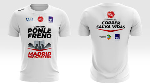 Camiseta oficial de la Carrera Ponle Freno de Madrid 2022 Camiseta oficial de la Carrera Ponle Freno de Madrid 2022