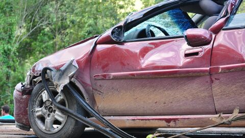 Imagen de archivo de un accidente de coche.