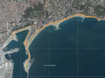 Recorrido de 10 km de la Carrera Ponle Freno Málaga 2023