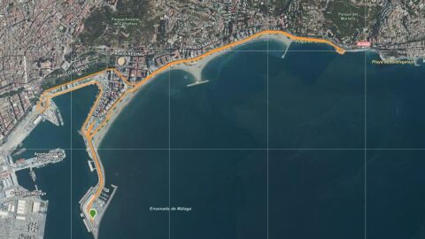 Recorrido de 10 km de la Carrera Ponle Freno Málaga 2023 Recorrido de 10 km de la Carrera Ponle Freno Málaga 2023
