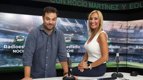 Rocío Martínez y Edu Pidal, presentadores de Radioestadio noche.