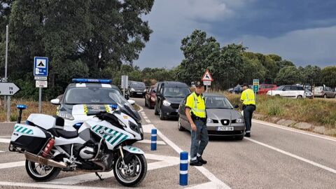 Control de tráfico de la Guardia Civil.