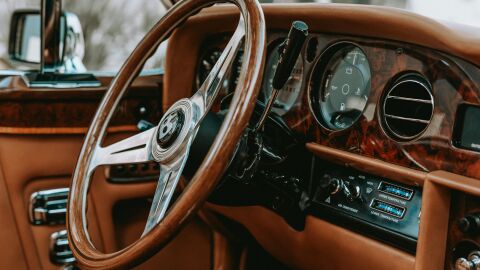 Volante coche antiguo