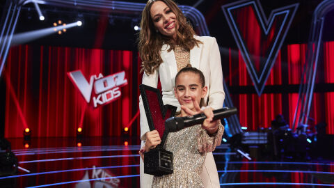 Alira Moya (equipo Bisbal), ganadora de ‘La Voz Kids’, líder absoluto de la noche del sábado