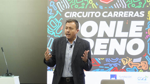 Manu Sánchez en la presentación del Circuito de Carreras Ponle Freno