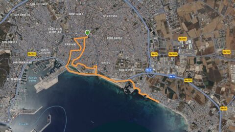 Recorrido de la carrera Ponle Freno Palma de Mallorca 2025 Recorrido de la carrera Ponle Freno Palma de Mallorca 2025