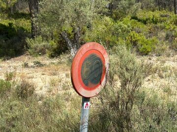 Carretera "Les Llacunes" en estado de abandono Carretera "Les Llacunes" en estado de abandono