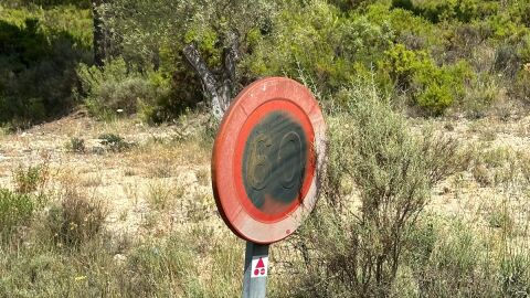 Carretera "Les Llacunes" en estado de abandono Carretera "Les Llacunes" en estado de abandono
