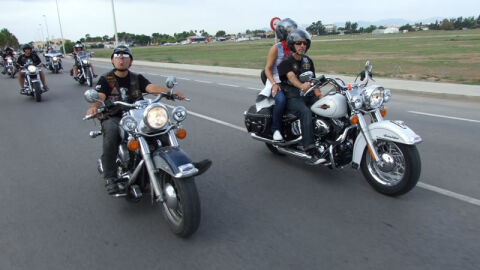 Concentración de motos en Castellón