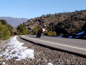 Motorista en invierno