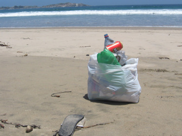 Basura en la playa