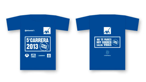 La camiseta de la 5ª Carrera Ponle Freno 2013 La camiseta de la 5ª Carrera Ponle Freno 2013