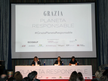 Patricia Perez, Ana Pastor y Charo Izquierdo en la inauguración de Gracias Planeta Responsable