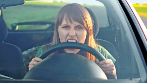 Conductora estresada